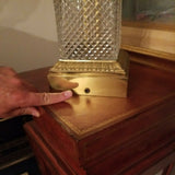 Vintage Baccarat Large Crystal and Bronze Centerpiece Urn