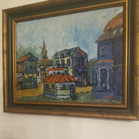 Vintage Russian Painting Signed on Glass