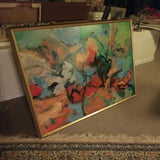 Original Mid century Modern Abstract Expressionist Painting