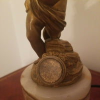 Antique Cherub Putti Cupid Bronze Lamp