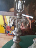 Pair of Mid Century Modern Silvered  Lamps