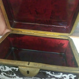 Antique Jewel Box Casket Bohemian glass  Moser