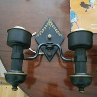 Pair Of Antique Tole Painted Sconces