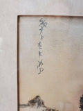 Pair Of Antique chinese paintings signed oriental Asian art