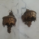 Pair of Antique Art Nouveau Gilt Bronze Sconces