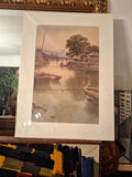 antique watercolor painting Asian