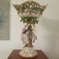 A Palace Antique European Porcelain Centerpiece about 100 years old