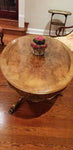 Antique Round Wooden Table - Diamonds Sapphires Rubies Emeralds