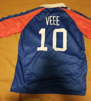 Julie Veee New York Arrows Long Sleeve Soccer Jersey Size Medium - Diamonds Sapphires Rubies Emeralds