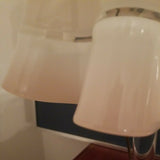 Mid century Modern Designer Venetian Handkerchief Lamp Pink