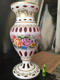 Antique Moser Bohemian Crystal 19th Century Vase