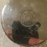 Sterling Silver 850 Small Plate With Chinese Or Japanese Coin