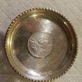 Set Of 2 Sterling Silver Small Plates With Indian Coins