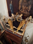 Pair Of Antique French Art Nouveau Bronze Sconces