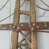 Mid century Modern Designer Bijan Wall Sculpture Bridge