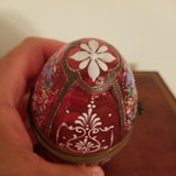 Antique Museum Ruby Moser Egg Jewel box