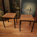 Mid century Modern Vintage Danny Ho Fong Pair Of Ottoman Stools