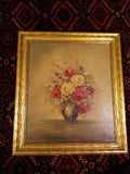 Framed Signed Painting of Flowers