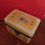 Antique Opaline Bohemian Jewelry Box Casket