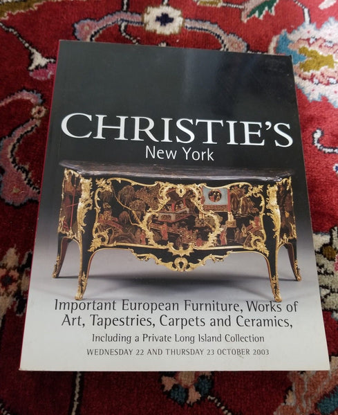 Christie's auction catalog important European furniture works of art  Tapestries - Diamonds Sapphires Rubies Emeralds