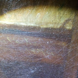 150 Years Old Oil Painting Girl With Dog Signed