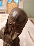 LaLouette Statue Possibly Bronze 12"x 4" Base 7 lbs 2 Ounces