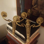 Pair Of Antique E.F. Caldwell Style Gilt Sconces