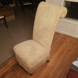 Designer Upholstered Tall Back Parlor Chair