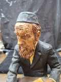 3 Rabbis Sculpture Judaica 17" X 8" X 8"