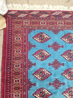 Antique Turkoman Hand Knotted Vegetal Dye oriental rug  4-2 X 6-3 very fine weav