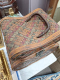 Vintage Basket Weave Jewelry Box
