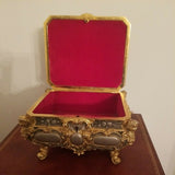 Antique Gilded Age Large Bronze Jewel Box