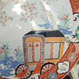 Emari Japanese Porcelain Round Plate 16"  Diameter Hand Painted  1960's