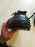 Women's Black Suede Moschino Ankle Length Boots Size 7 with Shearling Inside
