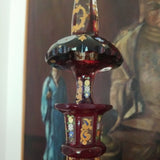 Antique Bohemian Glass Decanter Jeweled