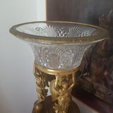 Antique French Empire Baccarat Bronze Centerpiece