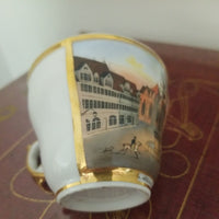 Antique Austrian Architectural Porcelain Cup