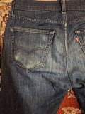Levis 502 Jeans Blue 32 X 30 RIGHT BACK POCKET DAMAGED BY CELL PHONE!