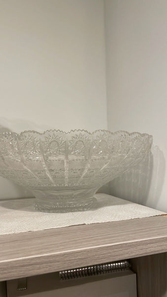 Set Of 3 Bohemian Crystal Centerpieces