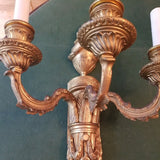 Pair Of Louis XV French Bronze Sconces