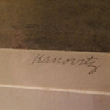 mid century Modern signed color lithograph with tulips by Howard Kanovitz