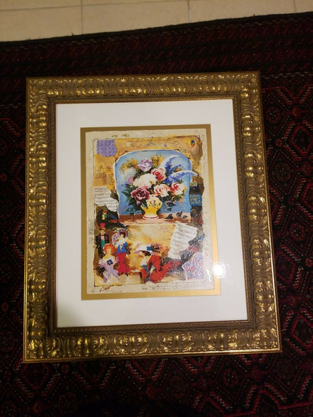 Alexander Wissotzky Serigraph Roses for Julia II - Diamonds Sapphires Rubies Emeralds