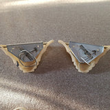 Pair Of Vintage Art Deco Alabaster Mid century Modern Sconces