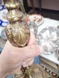 Pair Of Vintage Brass Candlesticks 13" Tall