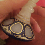 Antique Crystal Overlay Opaline Perfume Bottle