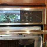 GE Profile 30"  Double Wall Oven Model #:PT9550SFSS FOR PARTS SHATTERED!!!