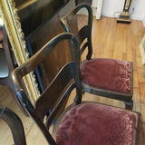 Antique Set Of 4 Chairs With Curved Backs #92508