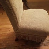 Designer Upholstered Tall Back Parlor Chair