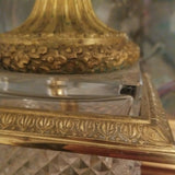 Vintage Baccarat Large Crystal and Bronze Centerpiece Urn