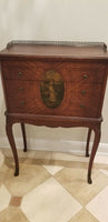 Pair of Antique Painted Rosewood Italian Chest of Drawers with Brass - Diamonds Sapphires Rubies Emeralds